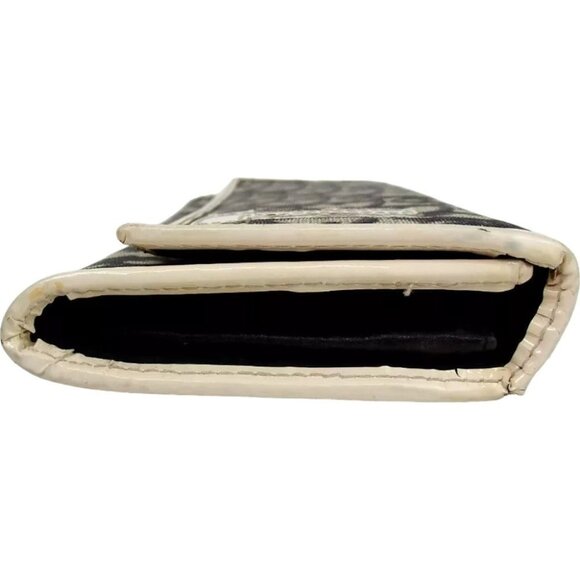 821133AM (V1) Christian Dior Wallet Long Trotter Flap Black PVC - Picture 3 of 13